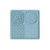 Darrahopens Pet Care > Dog Supplies > Dog Bowls, Feeders & Waterers Multi-Functional Slow Feeder Mat for Dogs- Anti-Slip Lick Pad with Multiple Textures Square 2PCS (Blue & Pink)