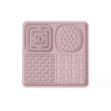 Darrahopens Pet Care > Dog Supplies > Dog Bowls, Feeders & Waterers Multi-Functional Slow Feeder Mat for Dogs- Anti-Slip Lick Pad with Multiple Textures Square 2PCS (Pink & Green)