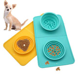 Darrahopens Pet Care > Dog Supplies > Dog Bowls, Feeders & Waterers Non Slip Silicone Slow Feeder Bowl for Cat Dog