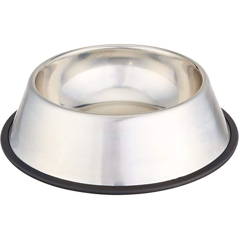 Darrahopens Pet Care > Dog Supplies > Dog Bowls, Feeders & Waterers Non Slip Stainless Steel Dog Bowl Pet Cat Water Food Feeder Portable Puppy Dish - XX-Large (1 Litre)