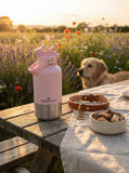 Darrahopens Pet Care > Dog Supplies > Dog Bowls, Feeders & Waterers Pawstock 3-in-1 Insulated Dog Water Bottle with Dual Bowls – 1L Stainless Steel Travel Bottle - Navy