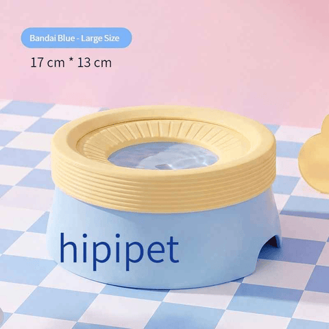 Darrahopens Pet Care > Dog Supplies > Dog Bowls, Feeders & Waterers Pet Essential | Splash-Proof Non-Wet Mouth Water Bowl, Dogs and Cats Drink Freely and More Hygienically(Clear sea salt blue 1200ML)