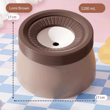 Darrahopens Pet Care > Dog Supplies > Dog Bowls, Feeders & Waterers Pet Essential | Splash-Proof Non-Wet Mouth Water Bowl, Dogs and Cats Drink Freely and More Hygienically(Cocoa milk brown ✪1200ML)