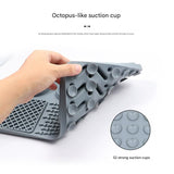 Darrahopens Pet Care > Dog Supplies > Dog Bowls, Feeders & Waterers Pet Slow Feeder Lick Mat with Suction Cups - Anti-Anxiety Dog Feeding Mat(Blue)