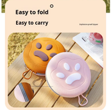 Darrahopens Pet Care > Dog Supplies > Dog Bowls, Feeders & Waterers Portable Silicone Double Pet Bowl - Collapsible Travel Dog Feeder for Food & Water - 2 x 450ml Capacity with Zipper Case - Brown & Pink