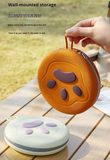 Darrahopens Pet Care > Dog Supplies > Dog Bowls, Feeders & Waterers Portable Silicone Double Pet Bowl - Collapsible Travel Dog Feeder for Food & Water - 2 x 450ml Capacity with Zipper Case - Brown & Pink