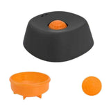 Darrahopens Pet Care > Dog Supplies > Dog Bowls, Feeders & Waterers Slow Feeder Dog Bowl with Rolling Ball for Treats Snacks Training Black