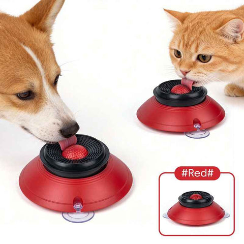 Darrahopens Pet Care > Dog Supplies > Dog Bowls, Feeders & Waterers Slow Feeder Lick Bowl, Universal for Cats and Dogs, a Fun and Stimulating Feeding Tool - Red