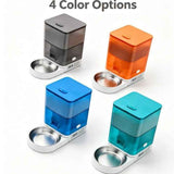 Smart Pet Feeder with WiFi and Button Control, 4L Automatic Cat and Dog Food Dispenser with Removable Stainless Steel Bowl, Ideal for Busy Owners, Travel, and Home Use (Blue, WIFI Version) In Australia - Darrahopens