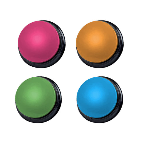 Darrahopens Pet Care > Dog Supplies > Dog Bowls, Feeders & Waterers Tech4Pets 4-Pack Talking Buttons for Interactive Pet Communication