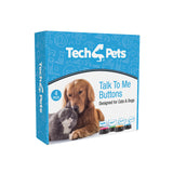 Darrahopens Pet Care > Dog Supplies > Dog Bowls, Feeders & Waterers Tech4Pets 4-Pack Talking Buttons for Interactive Pet Communication
