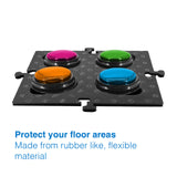 Darrahopens Pet Care > Dog Supplies > Dog Bowls, Feeders & Waterers Tech4Pets Black Mat 2-Pack for Talking Buttons & Floor