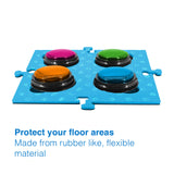 Darrahopens Pet Care > Dog Supplies > Dog Bowls, Feeders & Waterers Tech4Pets Blue Mat 2-Pack for Talking Buttons & Floor