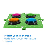 Darrahopens Pet Care > Dog Supplies > Dog Bowls, Feeders & Waterers Tech4Pets Green Mat 2-Pack for Talking Buttons & Floor