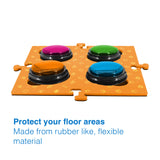 Darrahopens Pet Care > Dog Supplies > Dog Bowls, Feeders & Waterers Tech4Pets Orange Mat 2-Pack for Talking Buttons & Floor