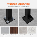 Darrahopens Pet Care > Dog Supplies > Dog Bowls, Feeders & Waterers VEVOR 4-Step Handrail Fits 1 or 4 Steps Matte Black Stair Rail Wrought Iron Handrail with Installation Kit Hand Rails for Outdoor Steps