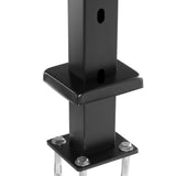 Darrahopens Pet Care > Dog Supplies > Dog Bowls, Feeders & Waterers VEVOR Cable Railing Post, 36x2x2 Inch Stair Railing Post, with Pre-Drilled 30° Angled Holes, Stainless Steel Cable Rail Post with Horizontal and Curved Bracket, 1-Pack, Black, 1JZLGZXHS914YIVIS001V0