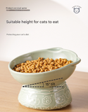 Darrahopens Pet Care > Dog Supplies > Dog Bowls, Feeders & Waterers White Vintage Slow Feeder Ceramic Pet Bowl - Anti-Choke Wide-Mouth Design for Cats & Dogs, Prevents Black Chin