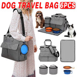 Darrahopens Pet Care > Dog Supplies > Dog Carriers & Crates 6PCS Pet Travel Outing Backpack Large Capacity Folding Storage Multifunctional