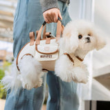 Darrahopens Pet Care > Dog Supplies > Dog Carriers & Crates Beige 4-in-1 Multi-Functional Pet Carrier Bag with Detachable Strap & 1.5M Traction Rope - Lightweight Breathable Travel Sling for Cats & Dogs - Sizes XL(Up to 11.5kg)