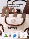Darrahopens Pet Care > Dog Supplies > Dog Carriers & Crates Beige 4-in-1 Multi-Functional Pet Carrier Bag with Detachable Strap & 1.5M Traction Rope - Lightweight Breathable Travel Sling for Cats & Dogs - Sizes XL(Up to 11.5kg)