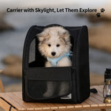Darrahopens Pet Care > Dog Supplies > Dog Carriers & Crates Black Blue dog carrier, skylight dog carrier, pet transport, small dog carrier, dog travel accessory, high-quality dog carrier, Australian pet carrier, small pet carrier