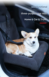 Darrahopens Pet Care > Dog Supplies > Dog Carriers & Crates Black Plush Dog Car Booster Seat - 2-in-1 Travel Bed for Small Dogs with Washable Cover