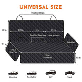 Darrahopens Pet Care > Dog Supplies > Dog Carriers & Crates Car Rear Seat Pet Protector Mat Waterproof Dog Cat Back Seat Cover Black