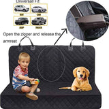 Darrahopens Pet Care > Dog Supplies > Dog Carriers & Crates Car Rear Seat Pet Protector Mat Waterproof Dog Cat Back Seat Cover Black