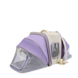 Darrahopens Pet Care > Dog Supplies > Dog Carriers & Crates Expandable Pet Carrier Backpack for Cats & Small Dogs - Breathable Mesh, Multiple Entrances(Purple)
