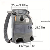 Darrahopens Pet Care > Dog Supplies > Dog Carriers & Crates Gray Black outdoor pet backpack, dog backpack, pet carrier, outdoor dog gear, pet travel, dog transportation, Australia pet carrier, small dog backpack, medium dog carrier, breathable pet backpack