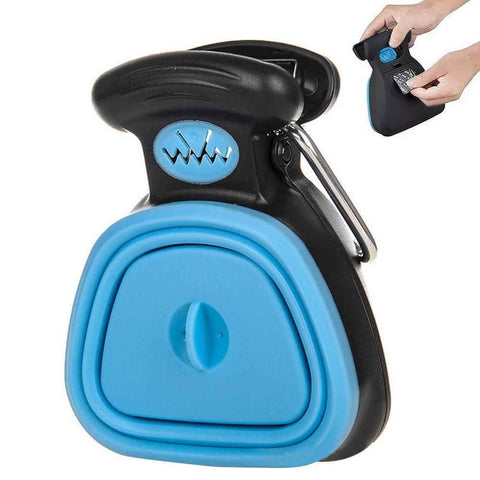Darrahopens Pet Care > Dog Supplies > Dog Carriers & Crates Handheld Foldable Pet Pooper Scooper - Easy Poop Pickup and Cleaner Blue