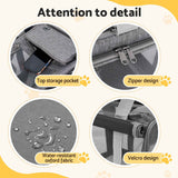 Darrahopens Pet Care > Dog Supplies > Dog Carriers & Crates i.Pet Pet Carrier Bag Foldable Dog Cat Durable Crate Travel Cage Portable Car Kennel Grey