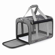 Darrahopens Pet Care > Dog Supplies > Dog Carriers & Crates i.Pet Pet Carrier Bag Foldable Dog Cat Durable Crate Travel Cage Portable Car Kennel Grey