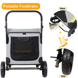 Darrahopens Pet Care > Dog Supplies > Dog Carriers & Crates Large Dog Stroller Foldable Pet Pushchair with Doors