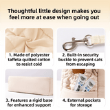 Darrahopens Pet Care > Dog Supplies > Dog Carriers & Crates Light Grey Foldable Insulated Quilted Pet Shoulder Bag with Adjustable Peep Hole & Safety Buckle - Thickened Warm Travel Tote for Small Dogs & Cats Within 5.7KG