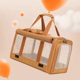 Darrahopens Pet Care > Dog Supplies > Dog Carriers & Crates Multifunctional Pet Travel Bag: Large Capacity, Breathable, Portable, Handheld or Crossbody Pet Bag - Brown