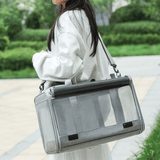 Darrahopens Pet Care > Dog Supplies > Dog Carriers & Crates Multifunctional Pet Travel Bag: Large Capacity, Breathable, Portable, Handheld or Crossbody Pet Bag - Gray