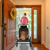 Darrahopens Pet Care > Dog Supplies > Dog Carriers & Crates Two Dogs Stroller Divider Pet Travel Stroller Carrier One-key Folding Outdoor