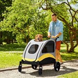Darrahopens Pet Care > Dog Supplies > Dog Carriers & Crates Two Dogs Stroller Divider Pet Travel Stroller Carrier One-key Folding Outdoor