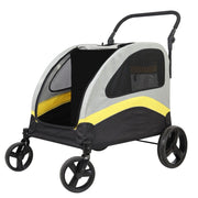 Darrahopens Pet Care > Dog Supplies > Dog Carriers & Crates Two Dogs Stroller Divider Pet Travel Stroller Carrier One-key Folding Outdoor