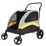 Darrahopens Pet Care > Dog Supplies > Dog Carriers & Crates Two Dogs Stroller Divider Pet Travel Stroller Carrier One-key Folding Outdoor