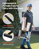 Darrahopens Pet Care > Dog Supplies > Dog Carriers & Crates VEVOR 3.8m Telescoping Ladder, Aluminum Lightweight Multi-Purpose Collapsible Extension, One-Touch Retraction Ladder, Heavy Duty 150kg Max Capacity with Non-Slip Feet, for Home, Outdoor Work, Loft