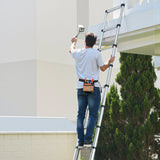 Darrahopens Pet Care > Dog Supplies > Dog Carriers & Crates VEVOR 3.8m Telescoping Ladder, Aluminum Lightweight Multi-Purpose Collapsible Extension, One-Touch Retraction Ladder, Heavy Duty 150kg Max Capacity with Non-Slip Feet, for Home, Outdoor Work, Loft