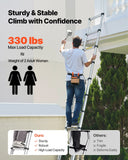 Darrahopens Pet Care > Dog Supplies > Dog Carriers & Crates VEVOR 3.8m Telescoping Ladder, Aluminum Lightweight Multi-Purpose Collapsible Extension, One-Touch Retraction Ladder, Heavy Duty 150kg Max Capacity with Non-Slip Feet, for Home, Outdoor Work, Loft