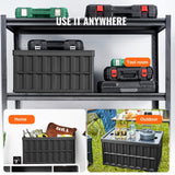 Darrahopens Pet Care > Dog Supplies > Dog Carriers & Crates VEVOR Collapsible Storage Bins with Lids, 65L 3 Packs, Folding Plastic Stackable Utility Crates with Handles, Large Heavy Duty Containers for Clothes, Toys, Books, Snack, Shoes, and Grocery Organizing
