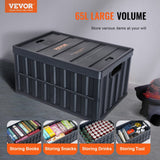 Darrahopens Pet Care > Dog Supplies > Dog Carriers & Crates VEVOR Collapsible Storage Bins with Lids, 65L 3 Packs, Folding Plastic Stackable Utility Crates with Handles, Large Heavy Duty Containers for Clothes, Toys, Books, Snack, Shoes, and Grocery Organizing