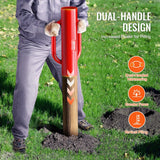 Darrahopens Pet Care > Dog Supplies > Dog Carriers & Crates VEVOR Fence Post Driver with Handles, 2.7 in Inner Diameter T Post Pole Pounder, 14LB Heavy Duty Carbon Steel Hand Post Rammer, Farm Fencing Hole Digger for U Channel, Sign Pole, Wooden Post, Red