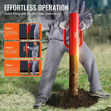 Darrahopens Pet Care > Dog Supplies > Dog Carriers & Crates VEVOR Fence Post Driver with Handles, 2.7 in Inner Diameter T Post Pole Pounder, 14LB Heavy Duty Carbon Steel Hand Post Rammer, Farm Fencing Hole Digger for U Channel, Sign Pole, Wooden Post, Red