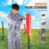 Darrahopens Pet Care > Dog Supplies > Dog Carriers & Crates VEVOR Fence Post Driver with Handles, 2.7 in Inner Diameter T Post Pole Pounder, 14LB Heavy Duty Carbon Steel Hand Post Rammer, Farm Fencing Hole Digger for U Channel, Sign Pole, Wooden Post, Red